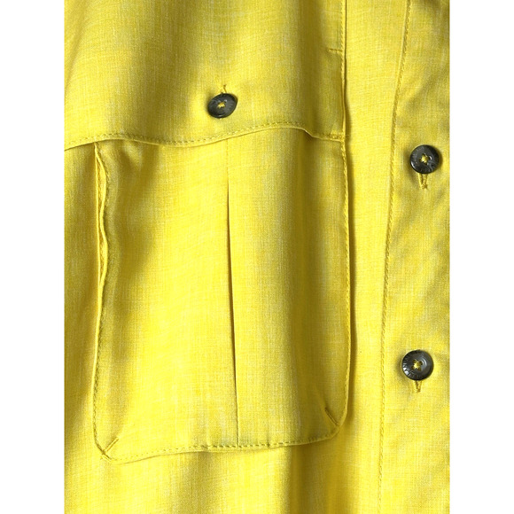 Men’s Magellan Button Down Shirt Size S Yellow Outdoor Shirt - Picture 3 of 16